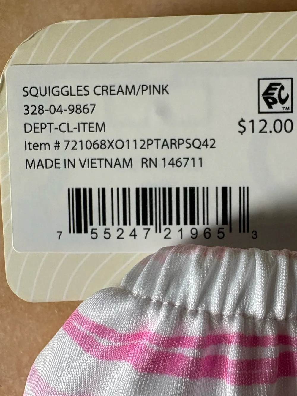 Green Sprouts Pink Stripe All-in-One Swim Diaper - 6 Months